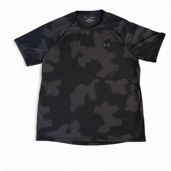 Under Armour Other - Under Armour Mens Camo Shirt XL Black Gray Short Sleeve Workout Training